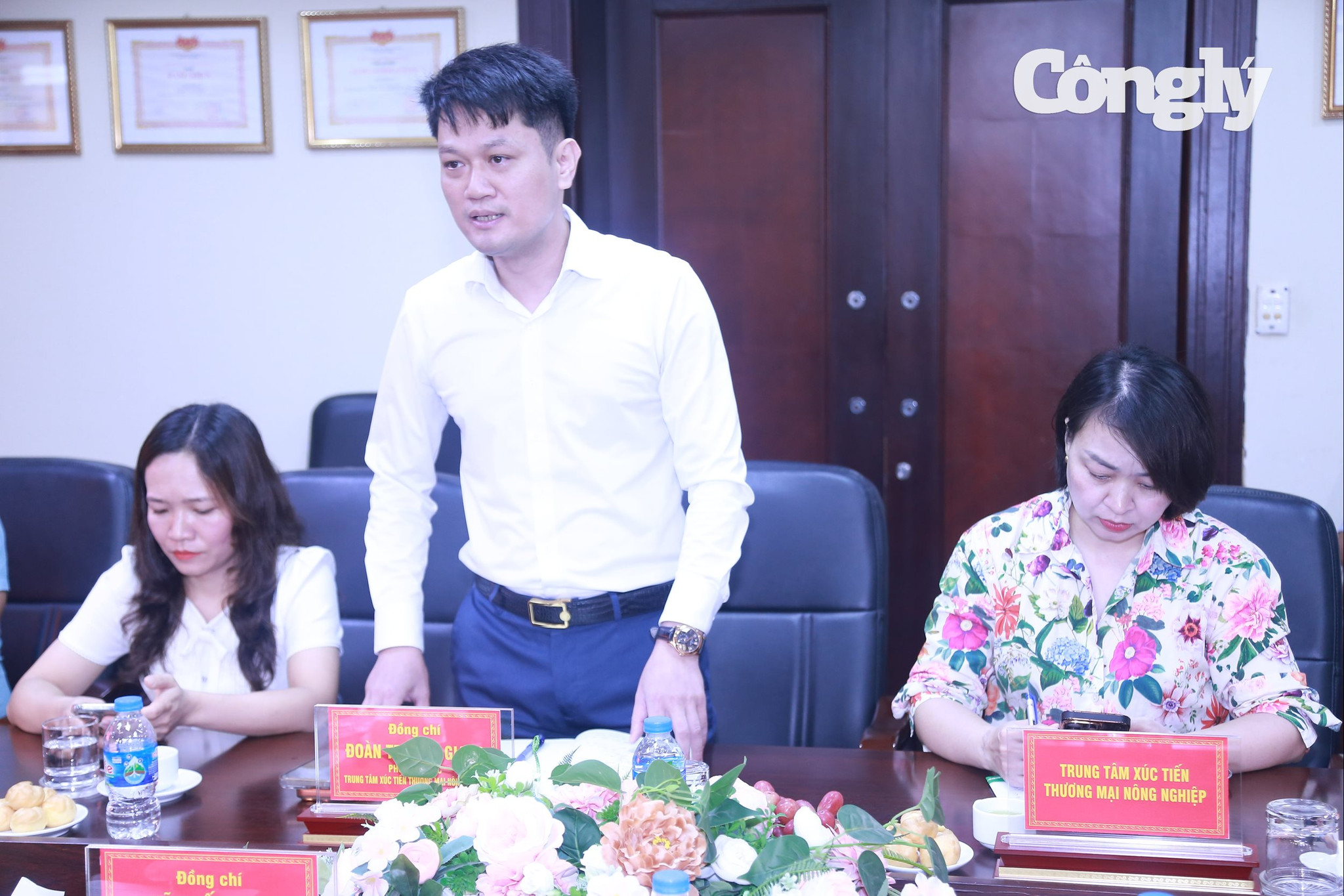 Ông Đoàn Trường Giang - Phó Giám đốc Trung tâm Xúc tiến thương mại nông nghiệp phát biểu _watermarked.jpg
